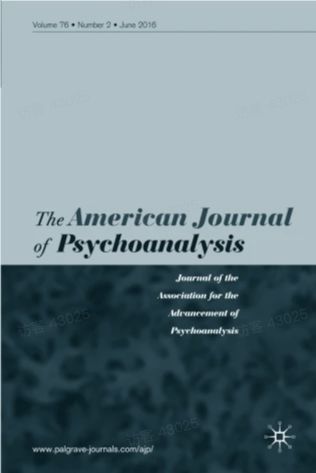 《美国精神分析杂志》(The American Journal of Psychoanalysis)封面